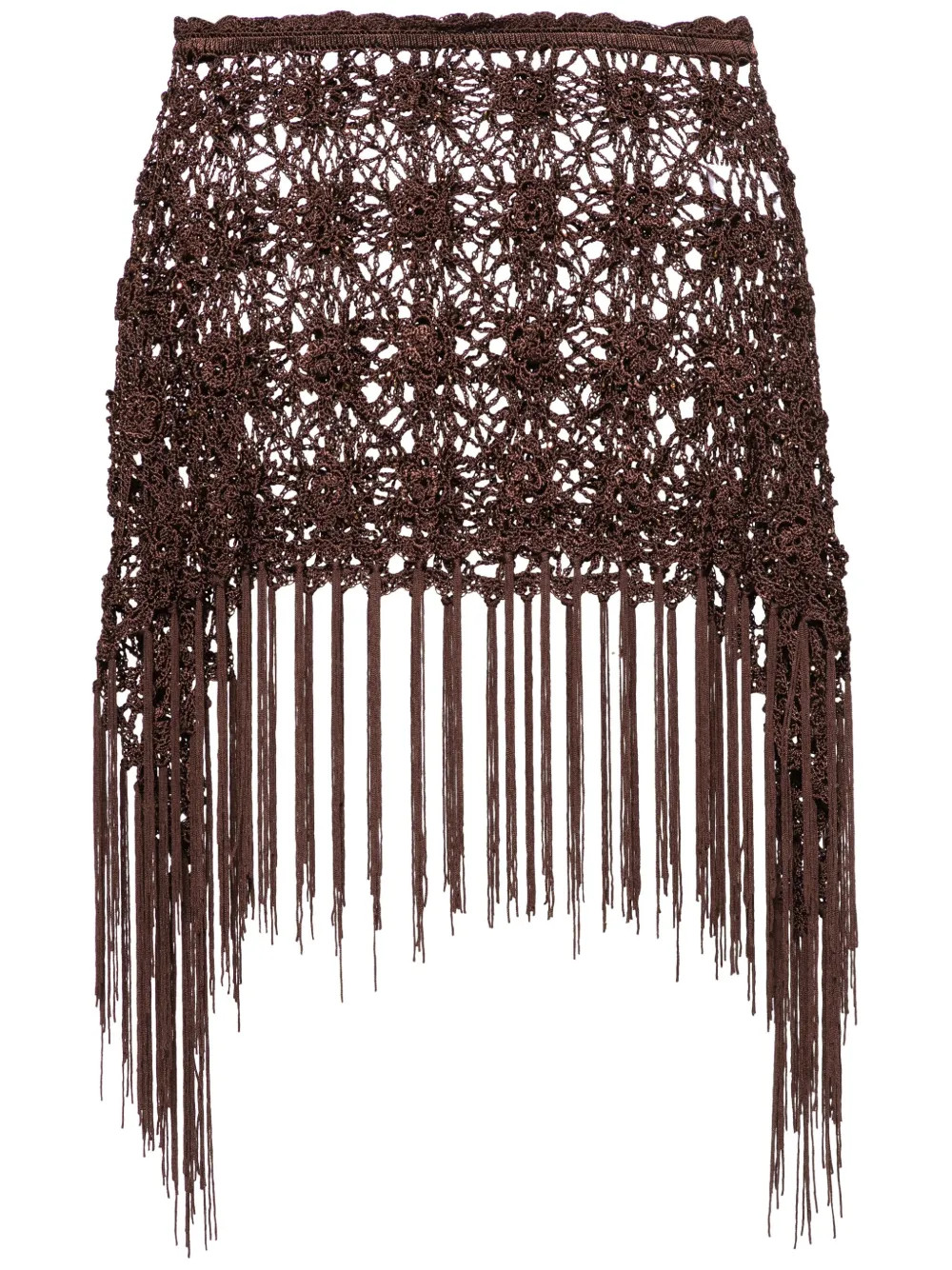 Frankies Bikinis Hendrix Crochet Mini Skirt - Farfetch | Farfetch Global