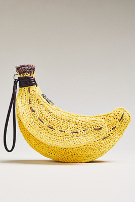 SIMONMILLER Banana Bunch Raffia Wristlet | Anthropologie (US)