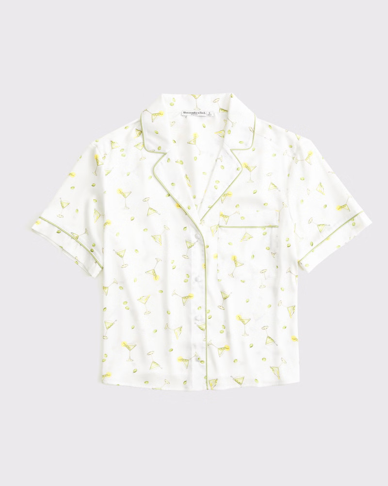 Women's Short-Sleeve Sleep Shirt | Women's New Arrivals | Abercrombie.com | Abercrombie & Fitch (US)