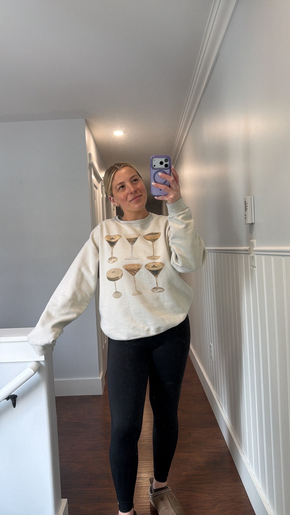 sharing my ootd🤍 
loving this comfy martini crewneck!


#LTKSaleAlert #LTKMidsize #LTKootd