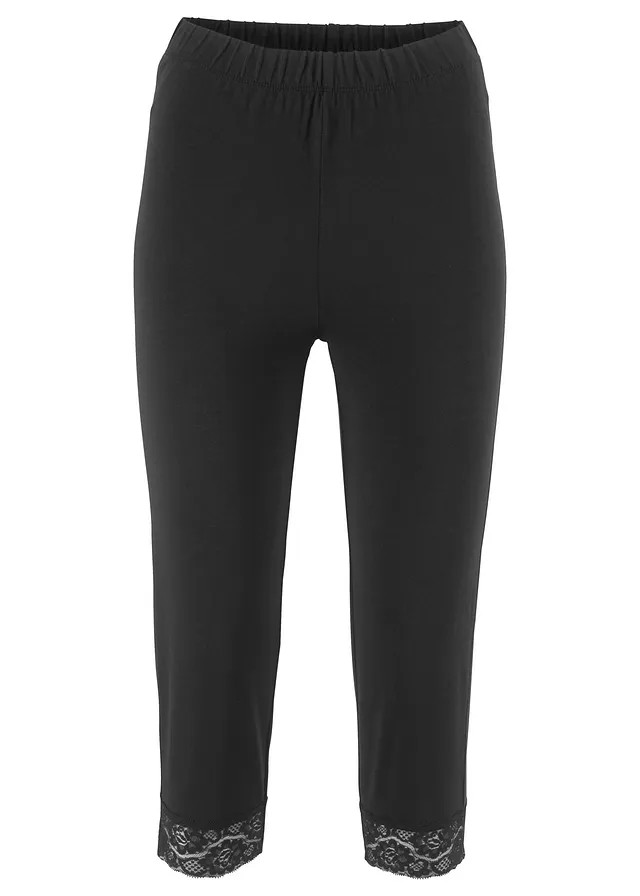 Capri legging met kant zwart | Bonprix NL (Influencer)