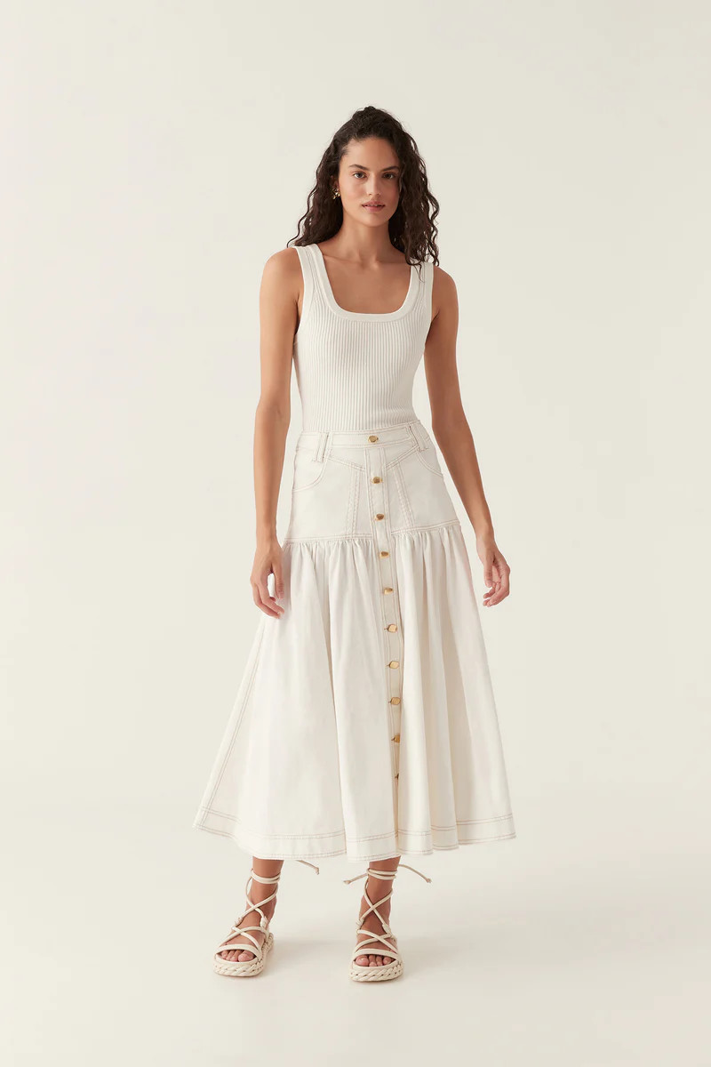 Belmond Denim Midi Skirt | aje. (US, UK, Europe, ROW)