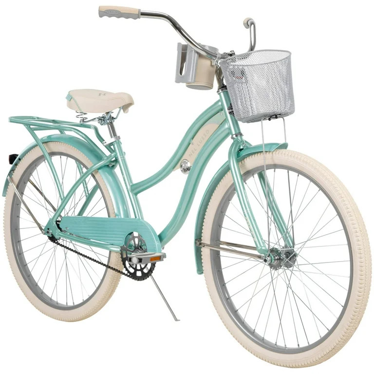 Huffy 26 in. Nel Lusso Women's Classic Beach Cruiser Bike, Ages 13+ Years,  Mint Green | Walmart (US)