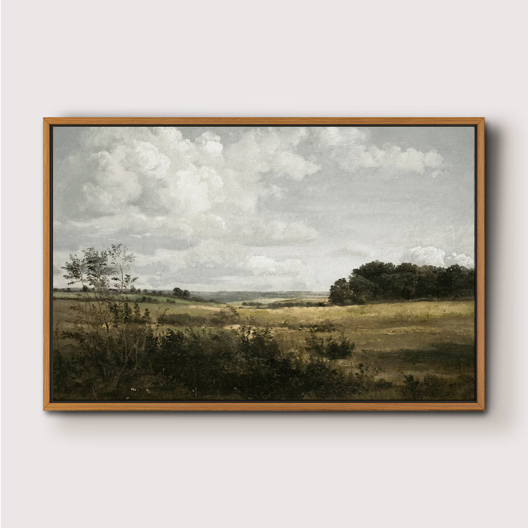 Vintage Oil Painting Landscape Wall Art Print, Nature Framed Large Gallery Art, 36x2424x16 Oil Pa... | Etsy (US)