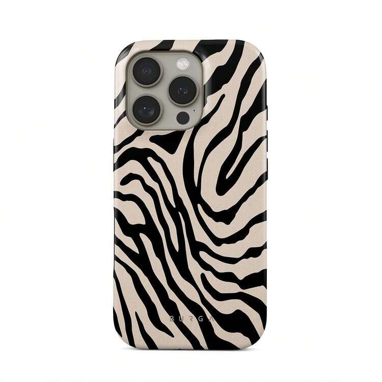 Zebra Print Phone Case – Bold Black & White Stripes | SHEIN