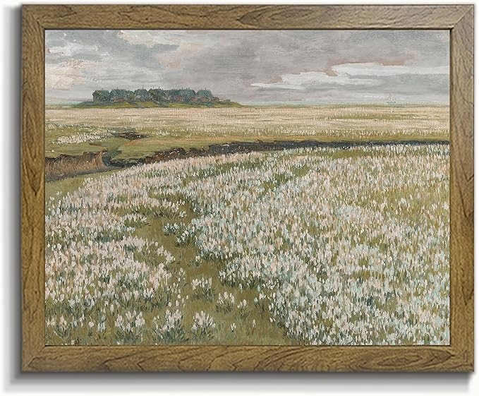 Spring Meadow Wall Art - Vintage Landscape Print， Framed Canvas Prints Wall Art Home Decor - Vi... | Amazon (US)