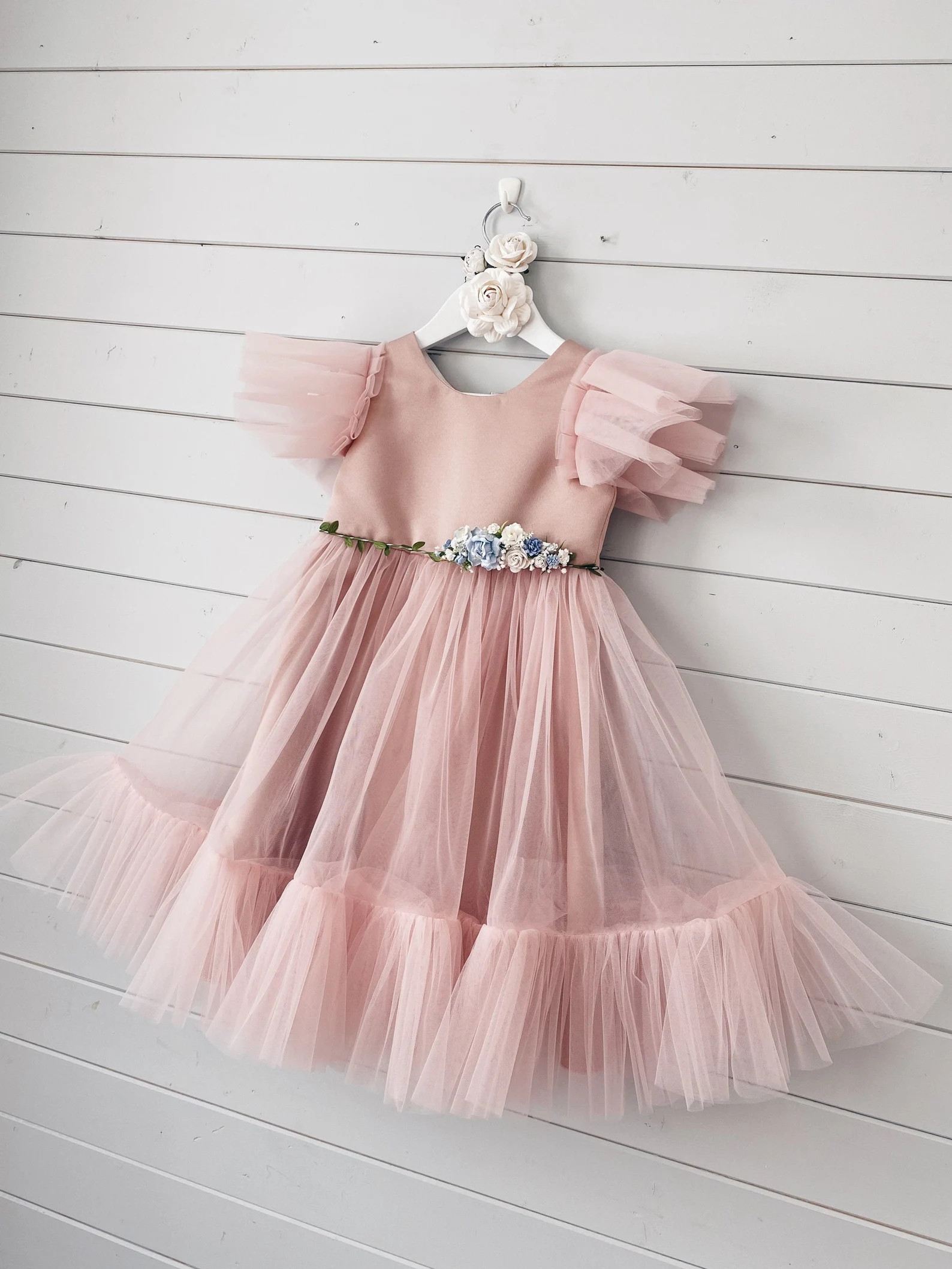 Flower girl dress Flower girl dress tulle blush flower girl | Etsy | Etsy (US)