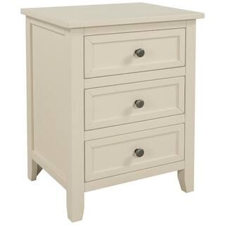 Polibi Modern 3-Drawer Beige Nightstand Solid Wood Storage Wood Cabinet (19 in. D x 15 in. W x 25... | The Home Depot