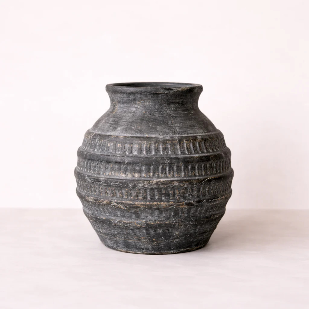 Terracotta Stripe Vase | By Luxe B Co. | luxe bCO