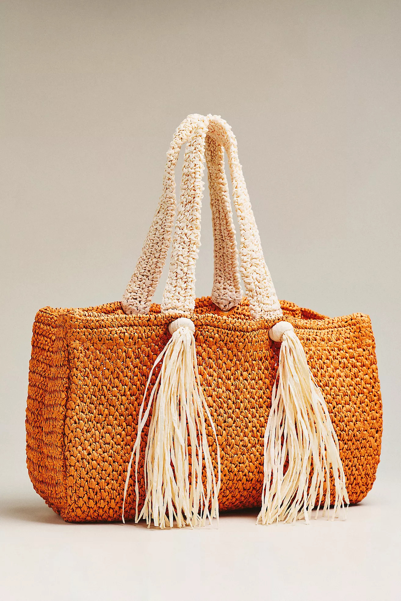Celandine Raffia Fringe Tote | Anthropologie (US)