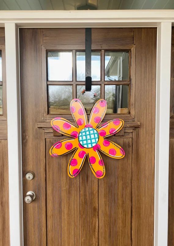 Spring summer door hanger flower door sign summer decor | Etsy (US)