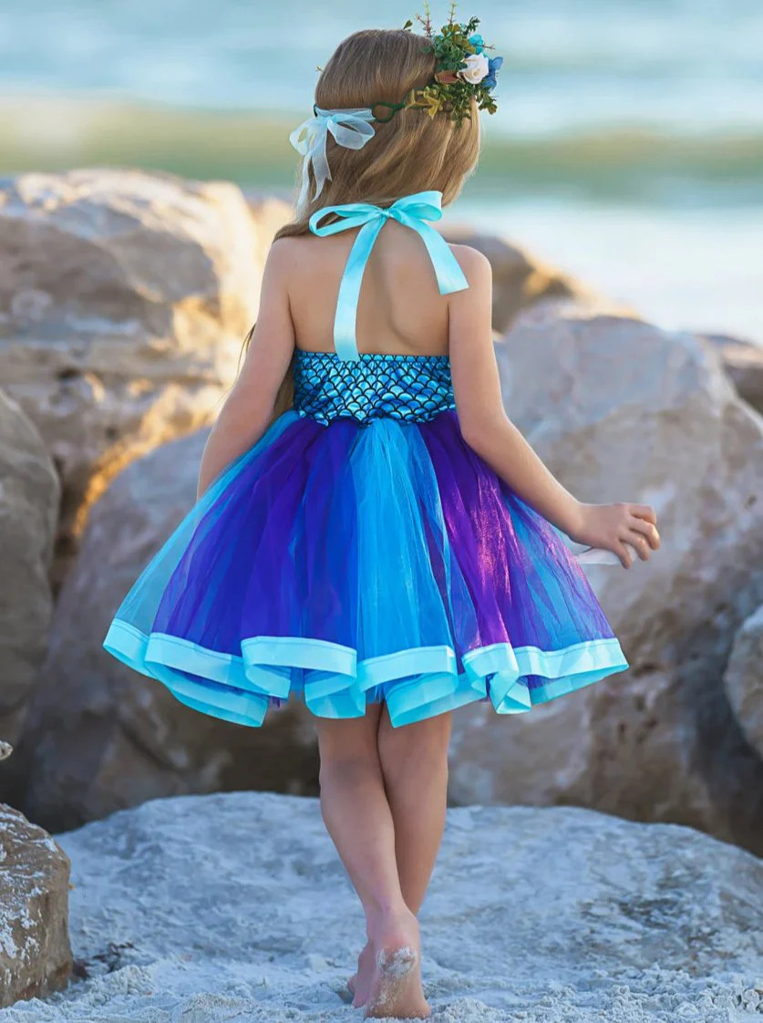 Mermaid Dazzle Tutu Dress | Mia Belle Girls