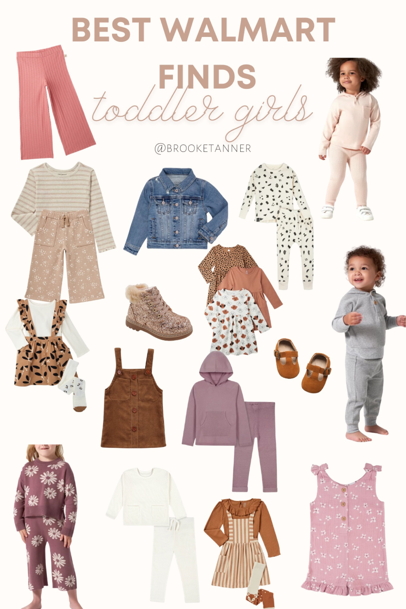 My favorite neutral outfit finds for toddler girls from Walmart!! Walmart did not disappoint with these pieces. They’re so cute and great quality most under $20! The 2 piece toddler girl floral bell bottom set is definitely my favorite😍. 
#toddlergirloutfit #toddlerwinteroutfit toddler outfit inspiration, winter outfit for toddler girls, family photo outfits, Walmart finds, neutral baby clothes on a budget 

#LTKkids #LTKfamily #LTKbaby