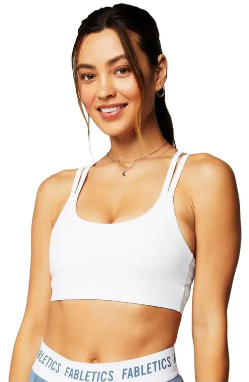 Fabletics Women's Principal Low Impact Bra in Classic White at Nordstrom, Size Medium | Nordstrom