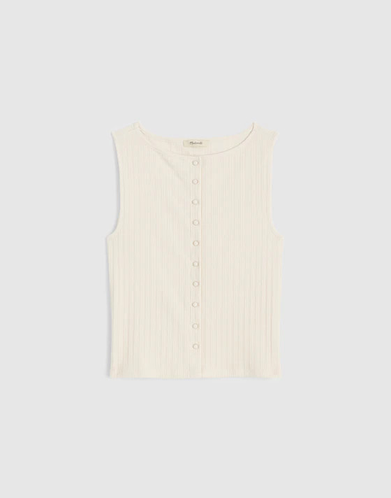 Ribbed Crewneck Vest Tank | Madewell