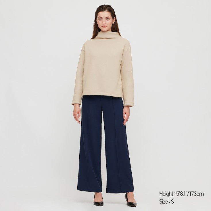 WOMEN KNITTED FLEECE MOCK-NECK PULLOVER | UNIQLO (US)