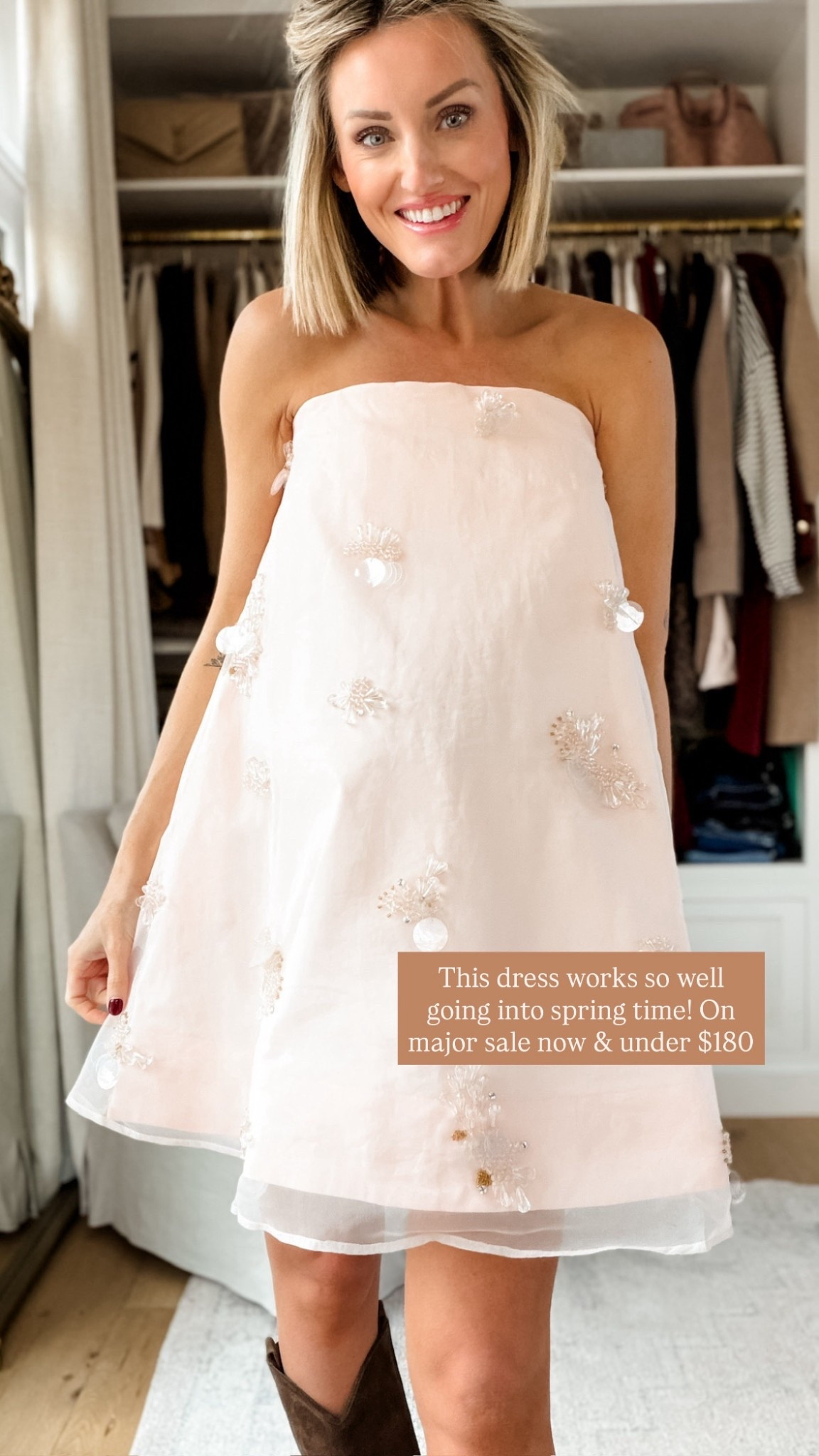 This would be a great dress option for Valentine’s Day! 💕 I love the embellishment details! Wearing size small. 

Loverly Grey, Anthropologie, strapless dress, pink dress, embellished dress, mini dress, Valentine’s Day outfit ideas, Valentine’s Day dress, spring dress, date night outfit ideas, date night dress  

#LTKootd #LTKSaleAlert