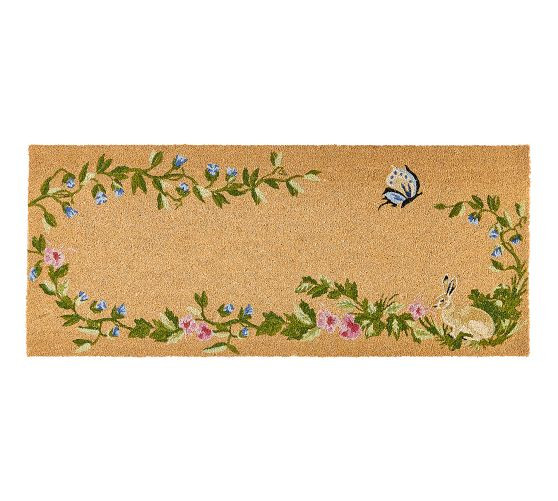 Botanical Bunny Doormat | Pottery Barn (US)