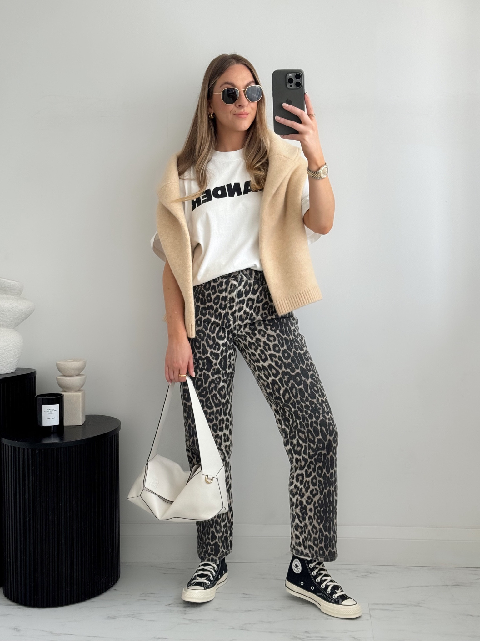 Leopard print jeans outfit

T-shirt: XS


#LTKSummerSale #LTKstyletip #LTKluxury