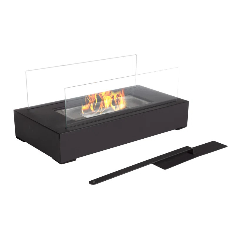 Metal Bio-Ethanol Outdoor Tabletop Fireplace with Flame Guard | Wayfair North America