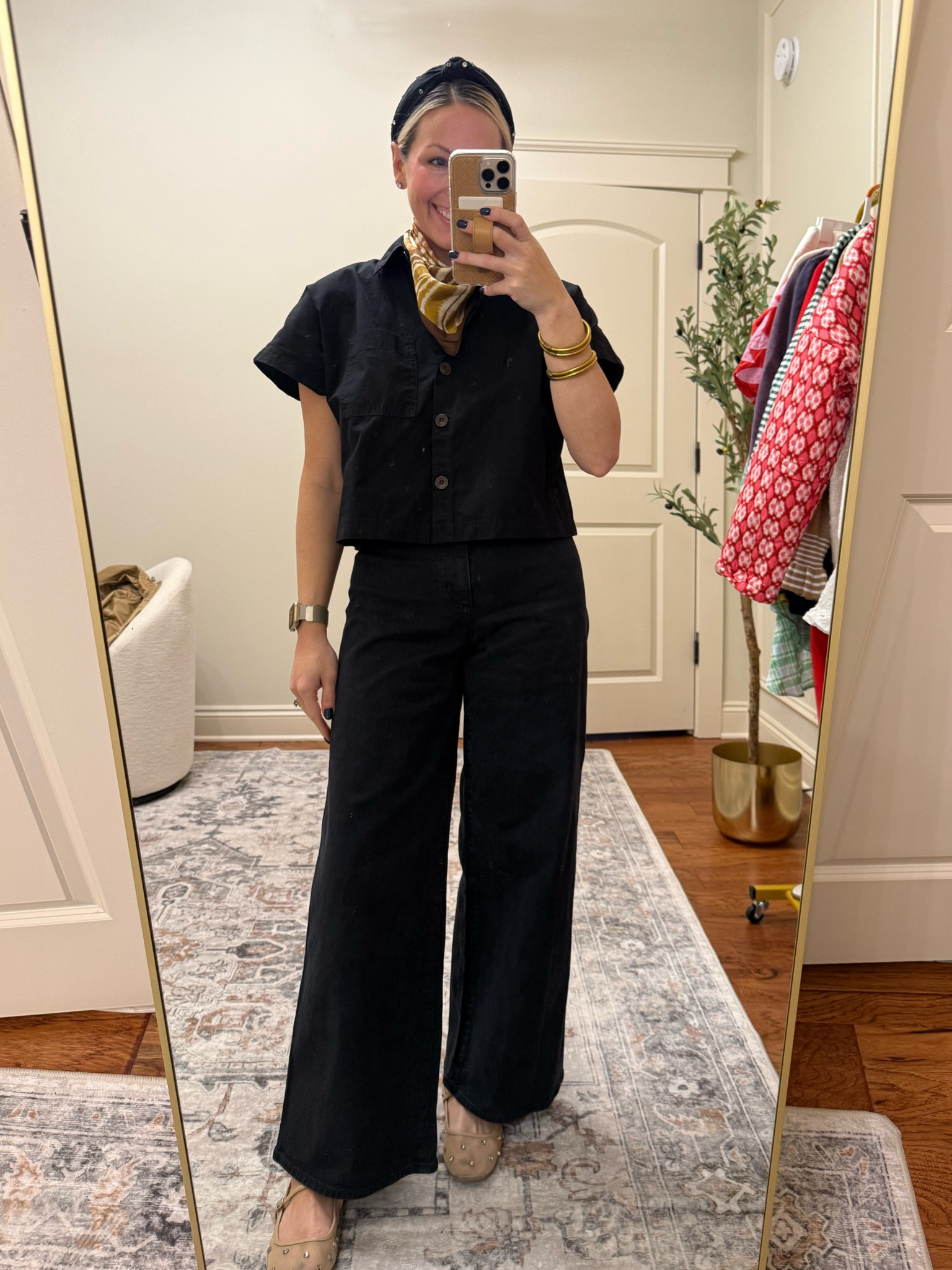 Dressing for my mood today 😂😂 kidding but can’t go wrong with an all black moment sometimes! 
Top, pants, shoes, and headband ALL Target 🎯🎯
Size small in top, size 4 in jeans (i size up in this style), shoes TTS

#LTKFindsUnder100 #LTKFindsUnder50 #LTKWorkwear