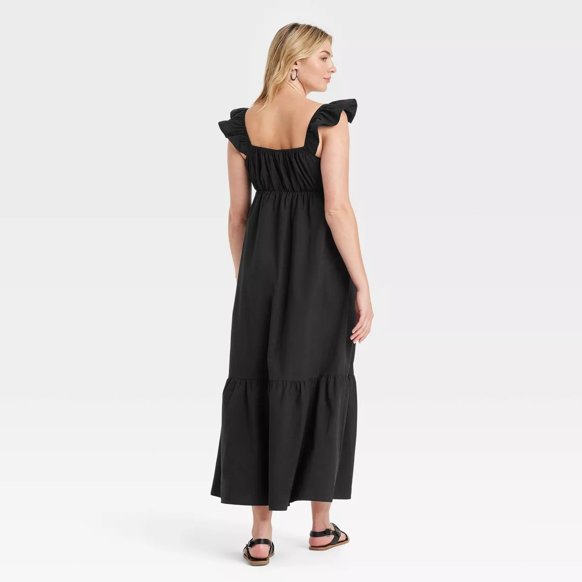 Women's Flutter Cap Sleeve Maxi A-Line Dress - Universal Thread™ | Target