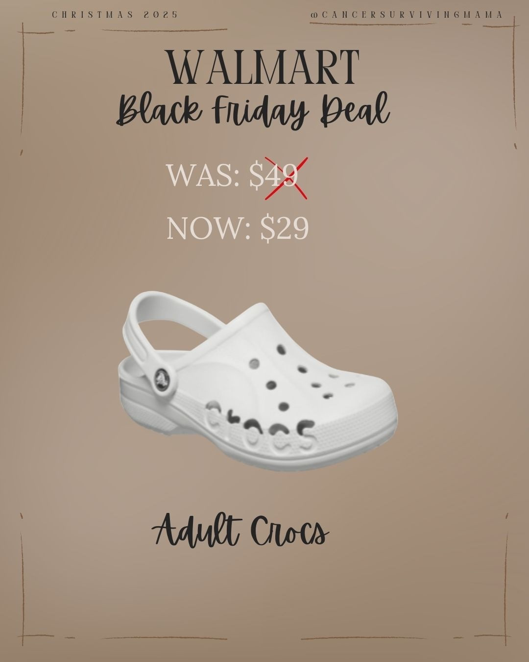 Crocs on sale for black friday! marked down to $29! 

black friday | black friday deals | on sale now | trending | best seller | christmas gift | christmas gift ideas | walmart | amazon | walmart deals | amazon deals | cyber week #blackfridaydeals #blackfridaysale #blackfriday #christmasgift 

#LTKCyberWeek #LTKGiftGuide #LTKSaleAlert