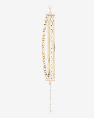 Shiny Four Row Mixed Chain Bracelet | Express