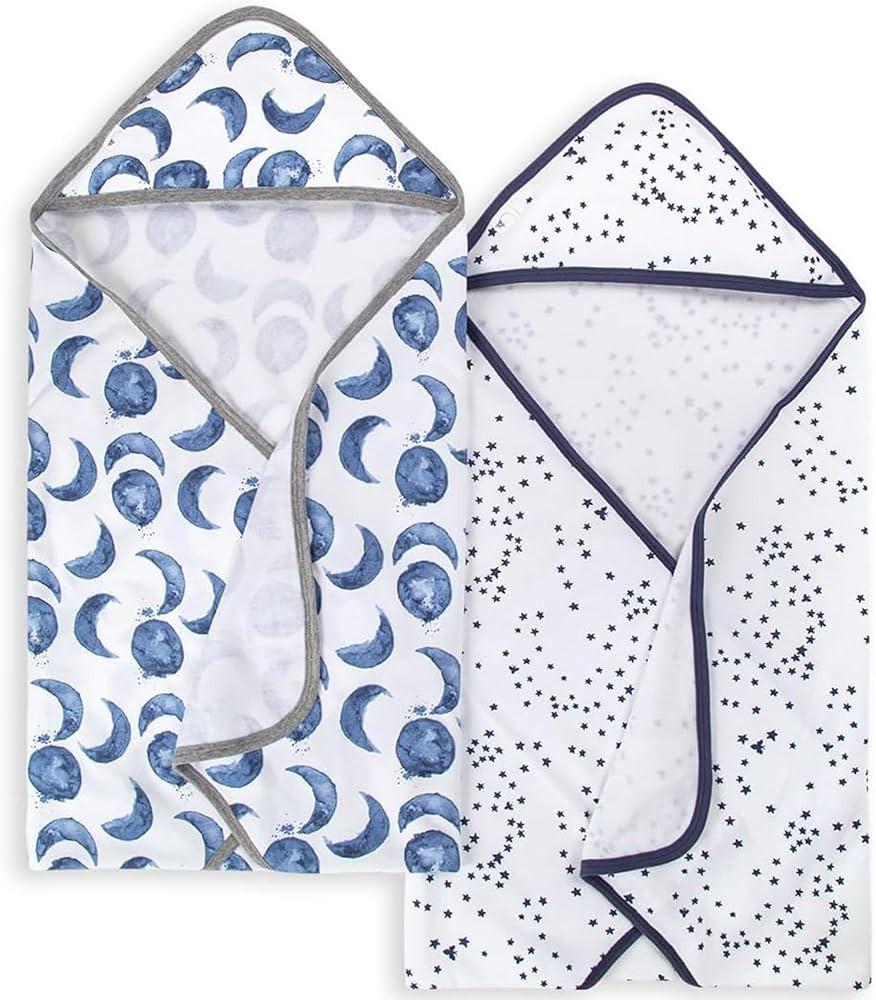 Burts Bees Baby Infant Hooded Towels Hello Moon! Organic Cotton, Unisex Bath Essentials and Newbo... | Amazon (US)