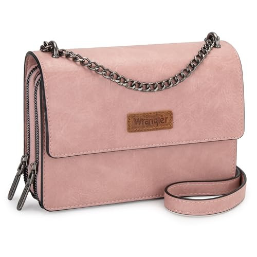 Wrangler CrossBody Purse for Women Western Small Clutch Wallet Trendy Shoulder Bag with Chain Strap Gift Pink WG149-236PK | Amazon (US)