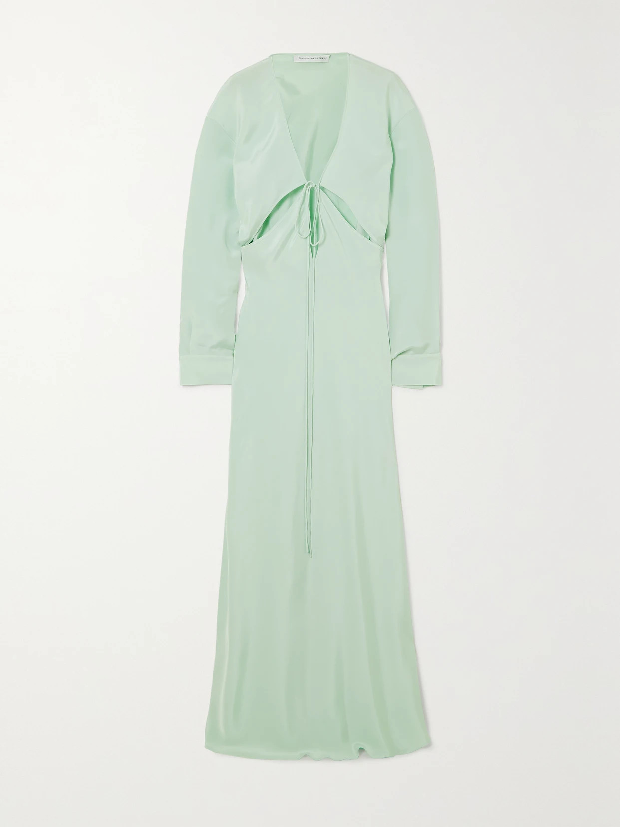 Christopher Esber - Cutout Silk-mikado Maxi Dress - Mint | NET-A-PORTER (UK & EU)