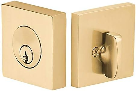 Emtek Hardware Deadbolt, Single Cylinder, Square, Solid Brass, Modern Style, C-Keyway, Model: 846... | Amazon (US)