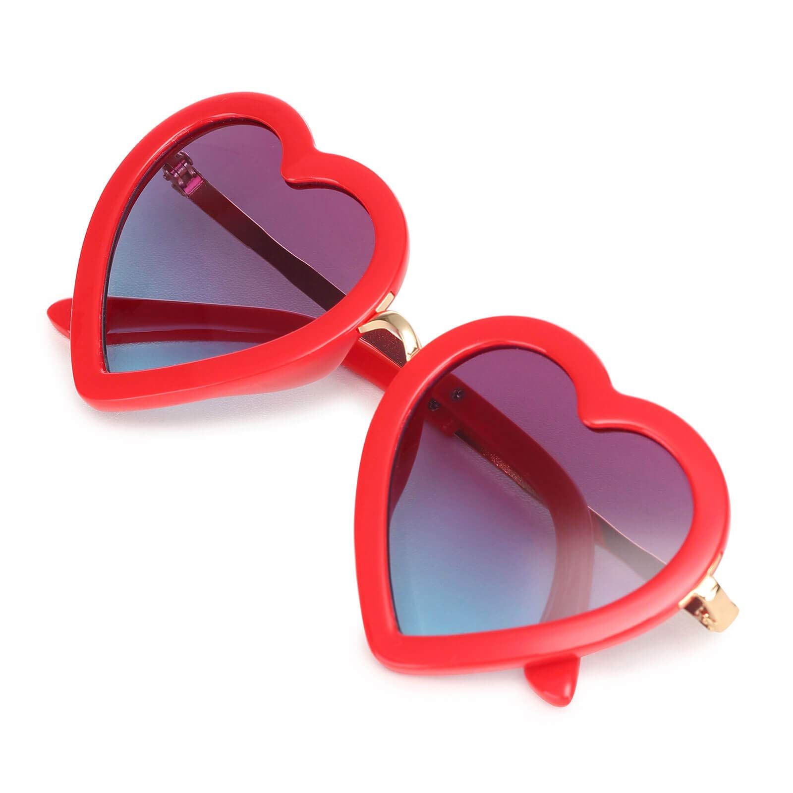 Mibasies Kids Heart Shaped Sunglasses for Toddler Girls Age 3-10, UV 400 Protection | Amazon (US)
