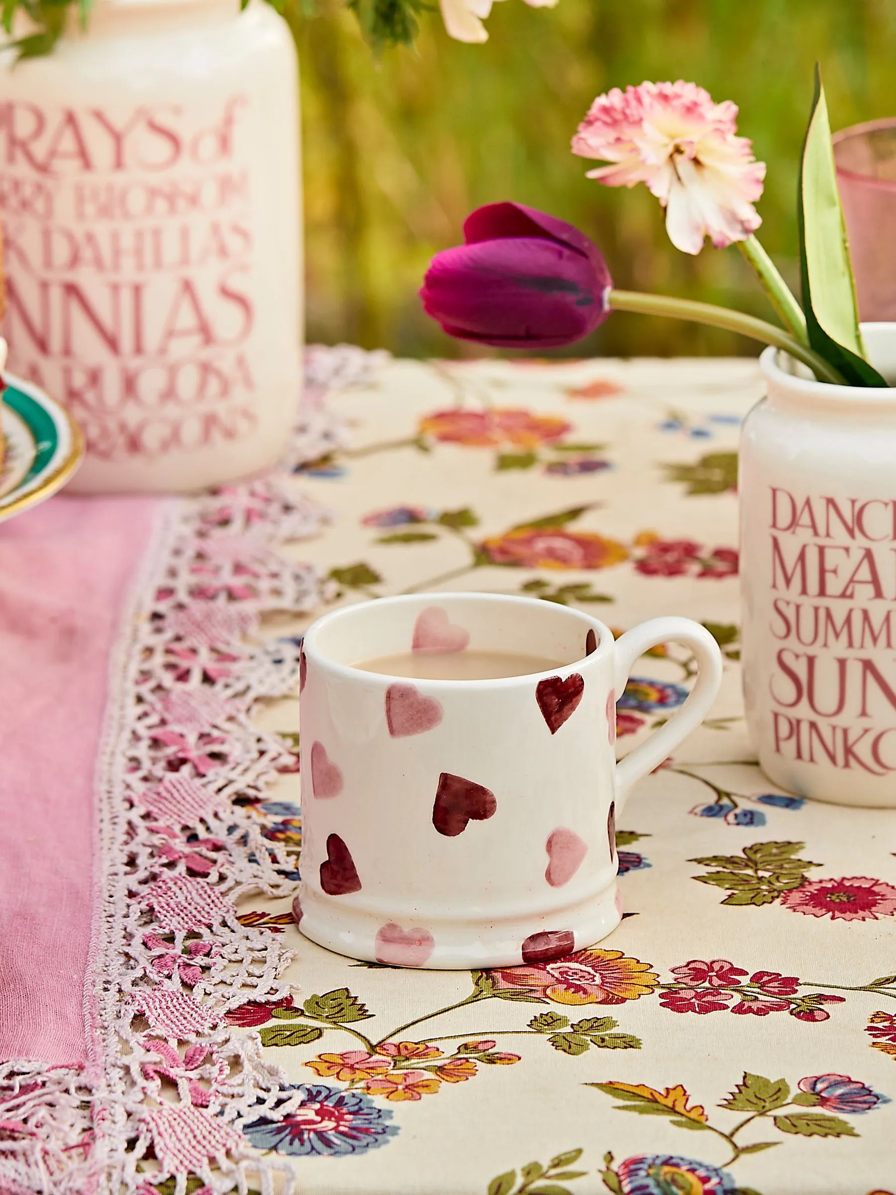 Emma Bridgewater Emma Bridgewater Cream Pink Hearts Small Mug | Next US