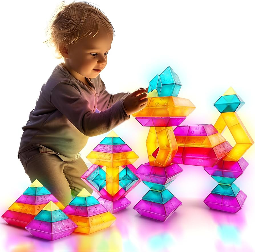 30-Piece Building Blocks Set for Kids - STEM Preschool Learning Activities Ages 3-6 Years Old, Li... | Amazon (US)