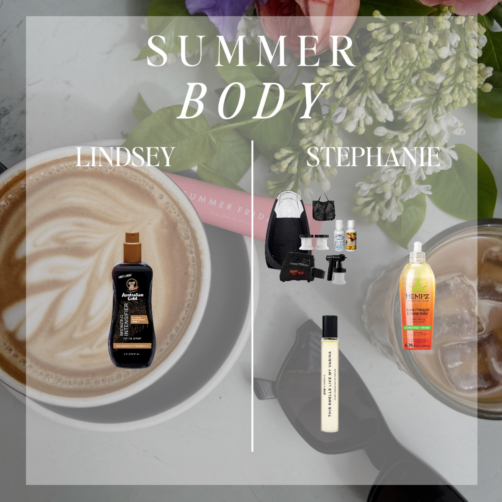 #TheFavoritesPodcast 
#summerbody #spraytan #bodyoil #tanning #summeressentials

#LTKSeasonal #LTKunder50 #LTKbeauty