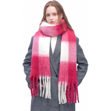 Winter Scarf for Women Cold Weather Plaid Scarf Soft Warm Long Blanket Thick Oversized Big Scarfs for Women | Walmart (US)