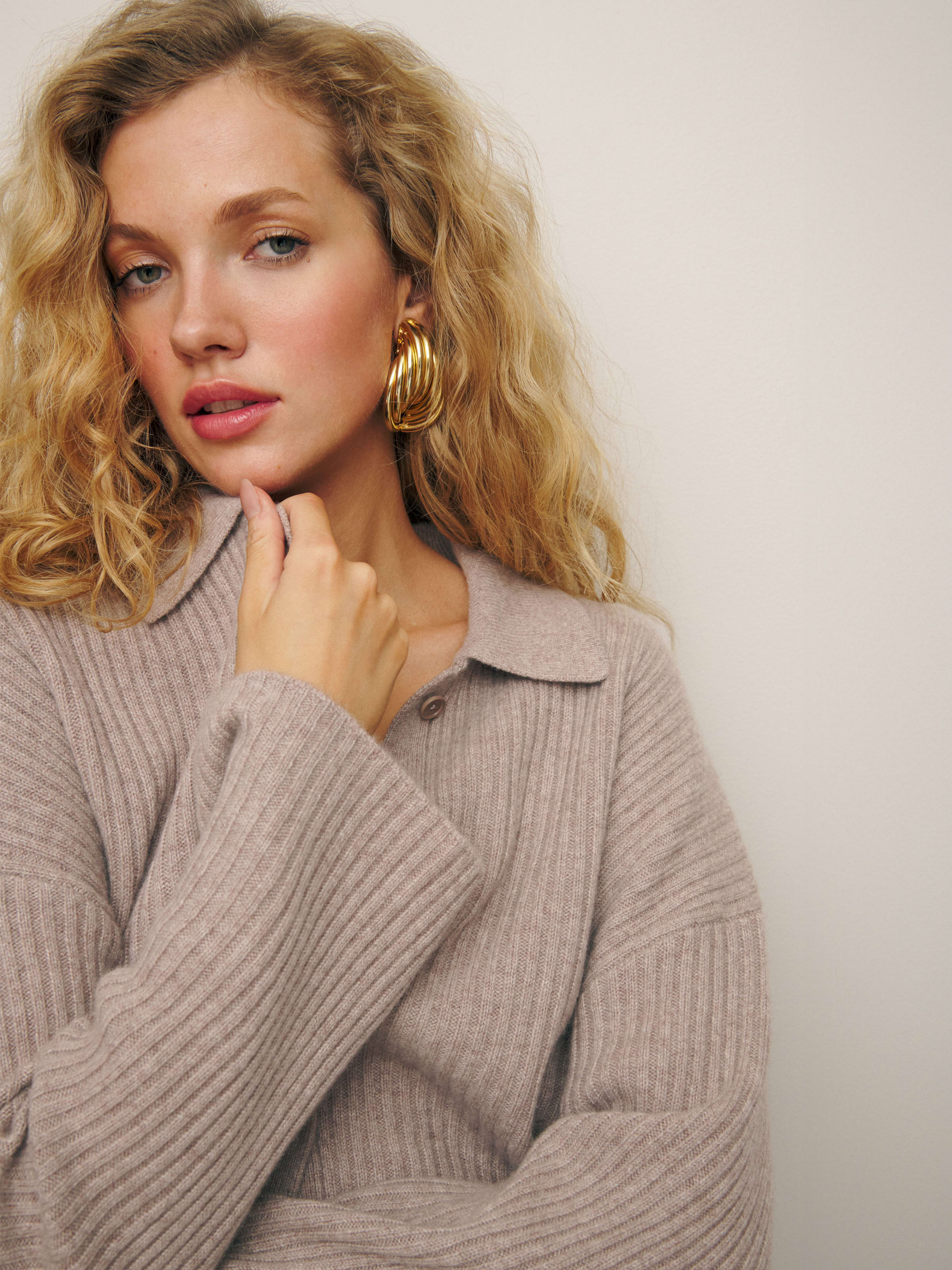 Fantino Cashmere Collared Cardigan | Reformation (Global)