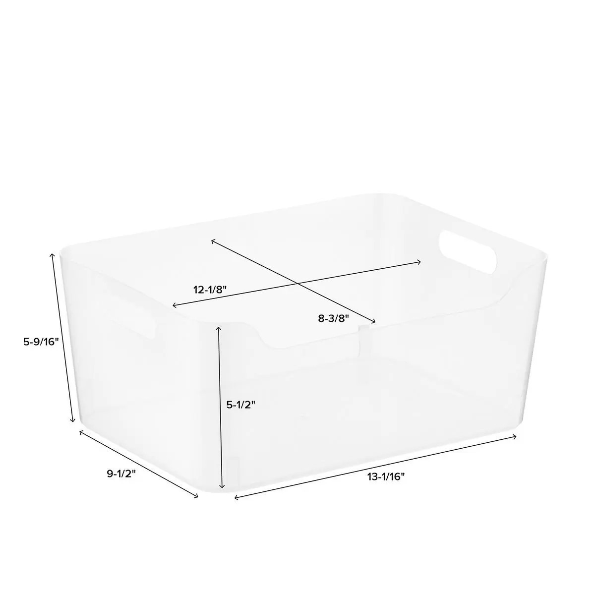 Large Plastic Storage Bin w/ Handles White | The Container Store