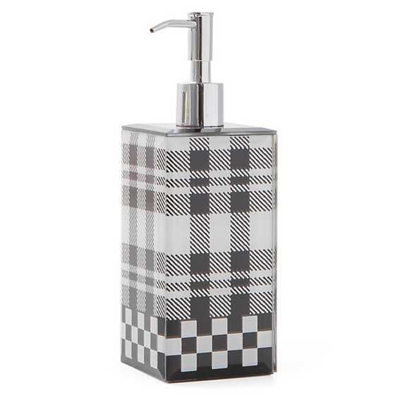 Black & White Tartan Soap Pump | MacKenzie-Childs