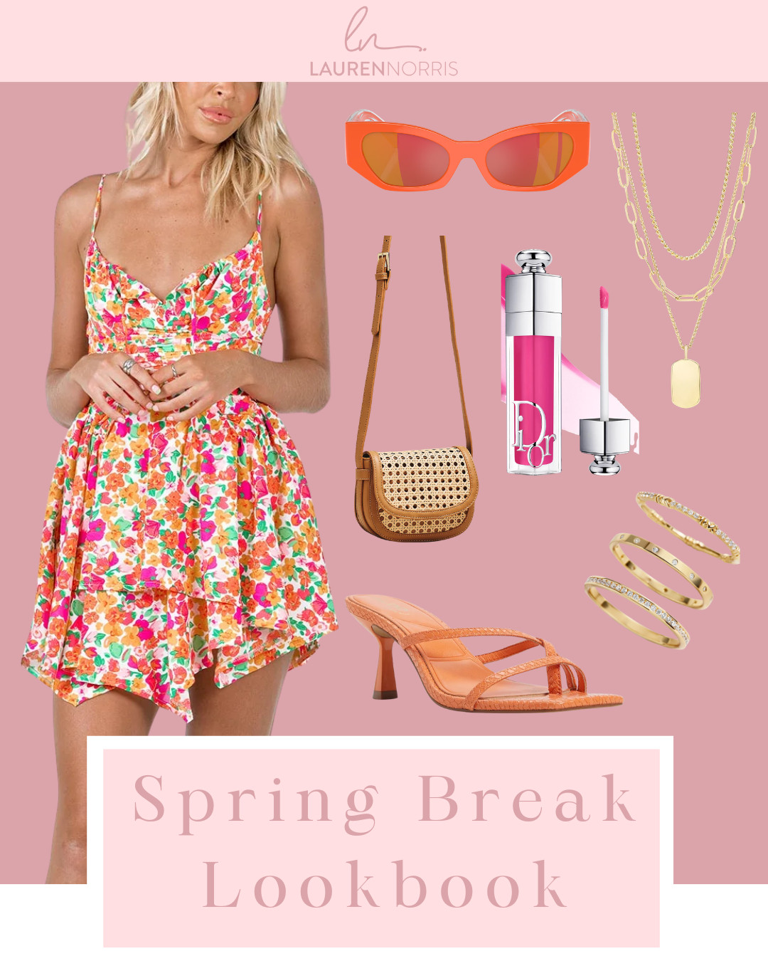 A gorgeous vibrant floral dress for spring break vacations!  

 #LTKdayinmylife #LTKgrwm #LTKootd