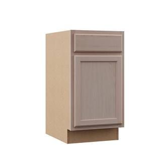 Hampton Bay Hampton Unfinished Beech Recessed Panel Stock Assembled Base Kitchen Cabinet (18 in. ... | The Home Depot