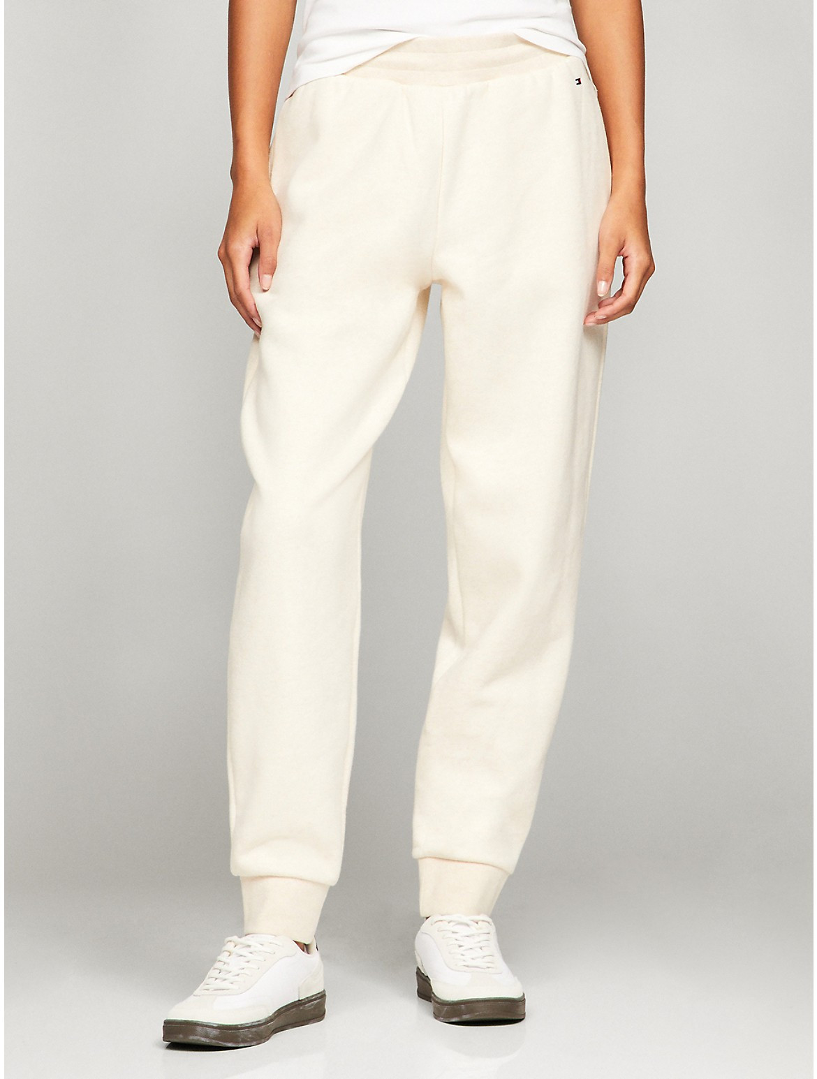 Tommy Hilfiger Women's Relaxed Solid Sweatpant - Beige - S | Tommy Hilfiger (US)
