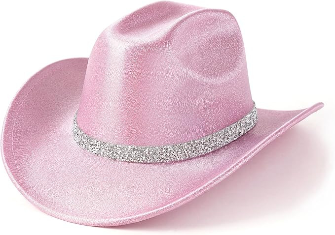 Cowboy Hat for Women Men Bling Diamond Party Disco Cowgirl Hat | Amazon (US)
