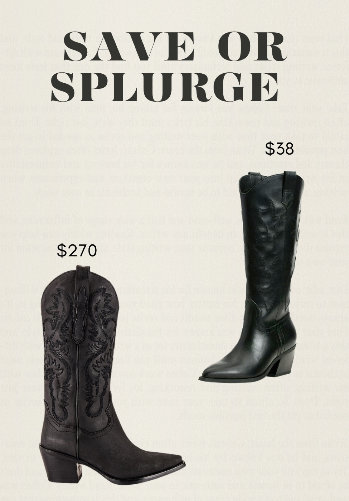 Save or splurge #cowboyboots #concertoutfit