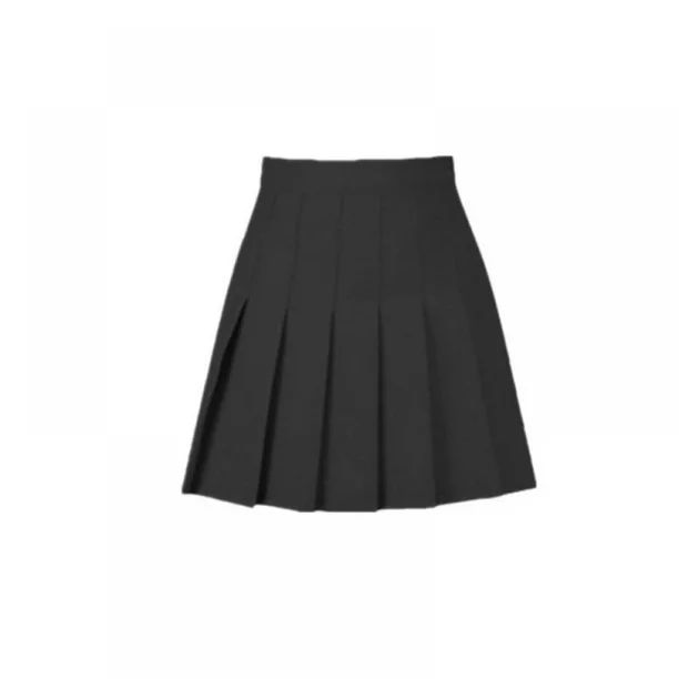 Girls College High Waist Pleated Skirt Skater Plain Plaid A-line Sweet Short Mini Skirt Women Uni... | Walmart (US)