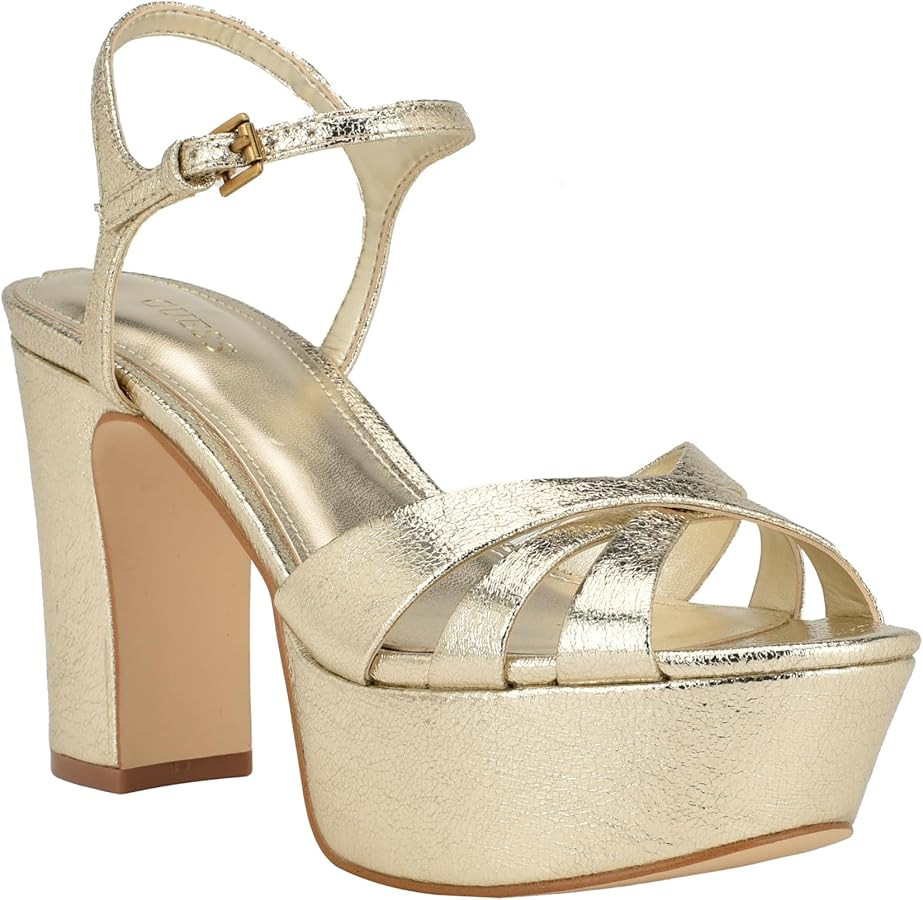 GUESS Women's Haylo Heeled Sandal | Amazon (US)
