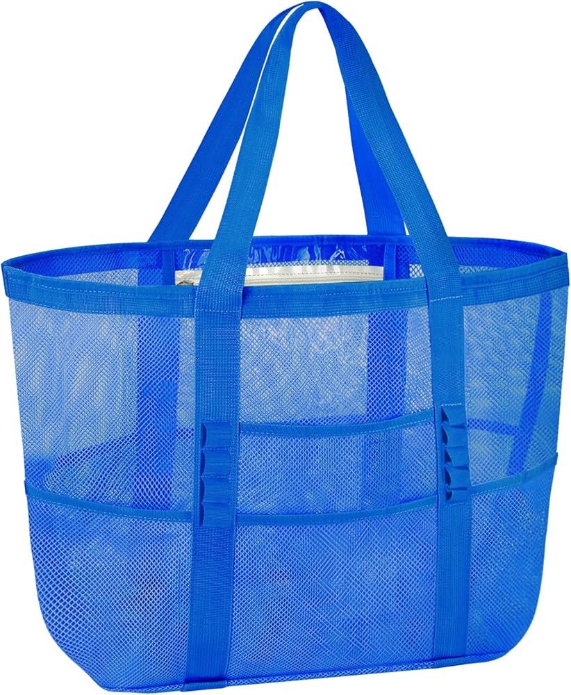 BALEINE Large Beach Bag Pool Bags, Mesh Beach Tote for Toys, Towel, flip flops | Amazon (US)