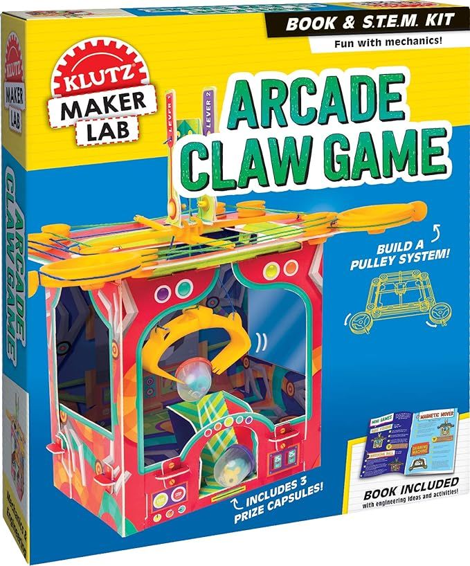 Arcade Claw Game: Maker Lab (Klutz STEM Kit) Brown/a, 9.8" x 2.5" x 11.8" | Amazon (US)