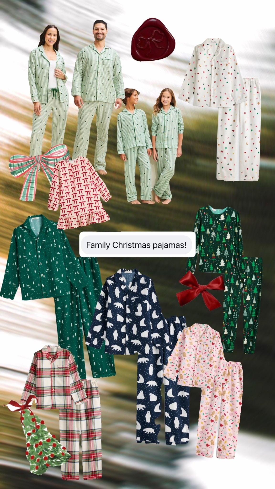 Family Christmas pajamas from @Quince and @Target 

Matching pajamas holiday